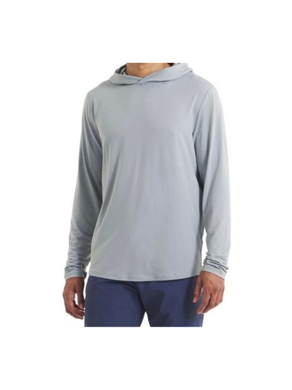 Men's UNRL Ultra Long Sleeve Hooded T-Shirt light gray size medium